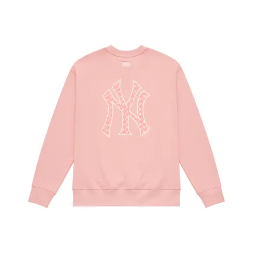 MLB MONOGRAM Collection New York Yankees 24FW Early Autumn Sweatshirt Unisex Pink