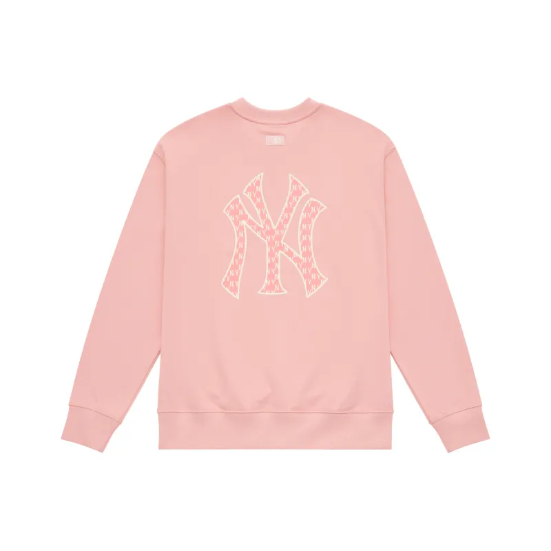 MLB MONOGRAM Collection New York Yankees 24FW Early Autumn Sweatshirt Unisex Pink-0