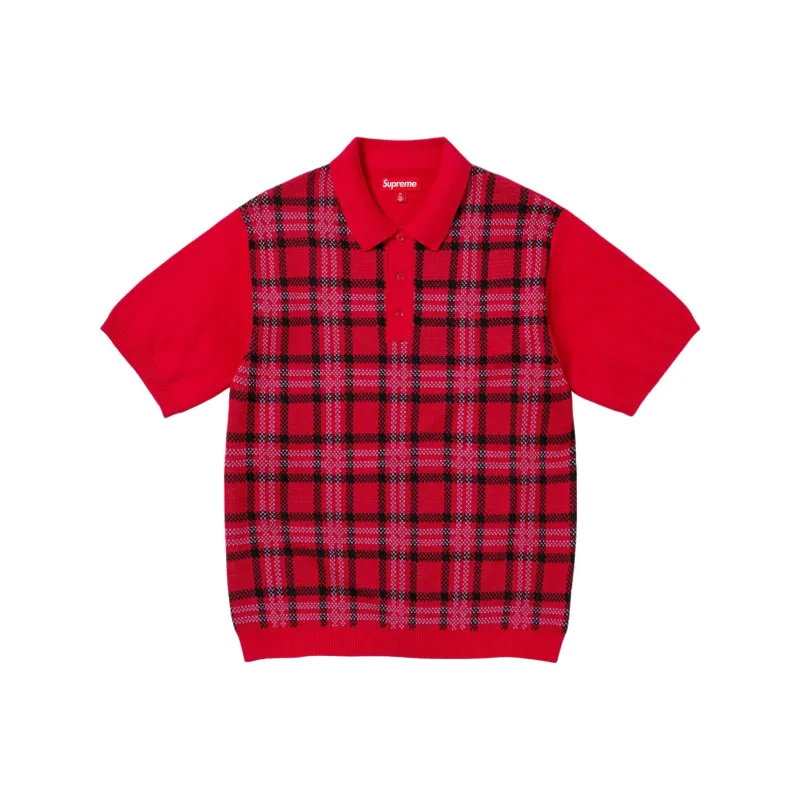 Supreme Plaid Knit S/S Polo-2