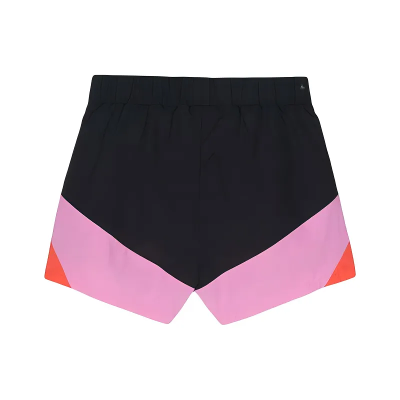 EMPORIO ARMANI Logo Appliqué Colour Block Shorts-1