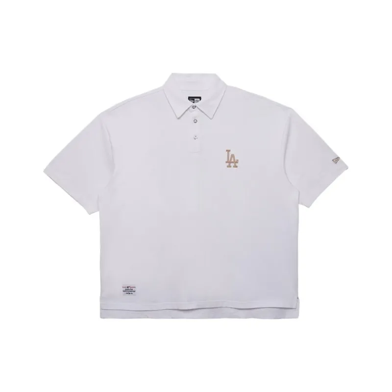 New Era Polo Shirt Unisex White-0