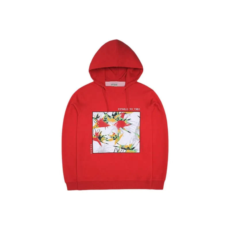 GUESS Sweatshirts Men A505-Red-0