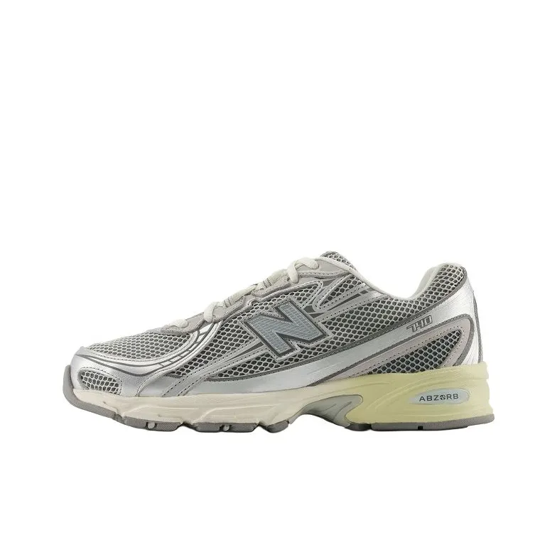 New Balance NB 740 Anti Slip Wear Resistant Low Top Chunky Sneakers Unisex Silver-0