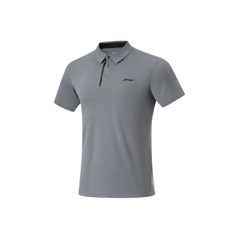 LiNing Fitness Series Polo Shirt Men's Shadow Gray-0