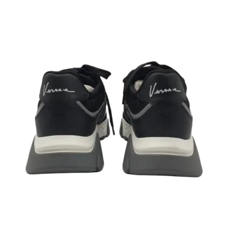 VERSACE Squalo Low Top Casual Shoes Men's Black-4