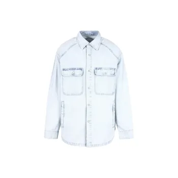 ARMANI EXCHANGEAE SS24 Shirt Men's Light Blue