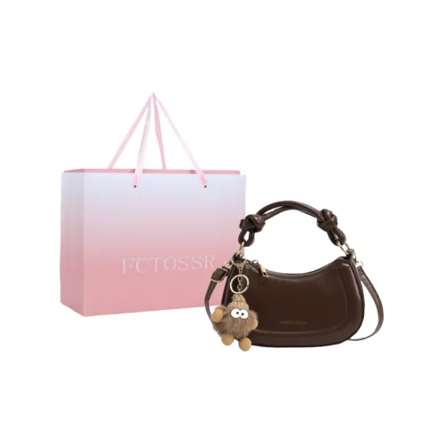 FCTOSSR PU Handbag Women's Brown/White/Khaki