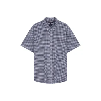 Tommy Hilfiger Shirt Men's Black White Plaid 0MS