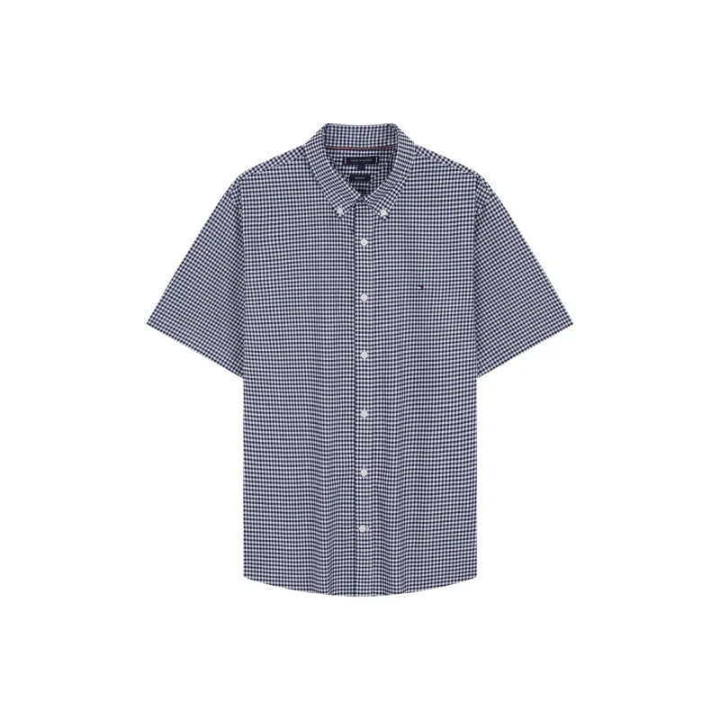 Tommy Hilfiger Shirt Men's Black White Plaid 0MS-0