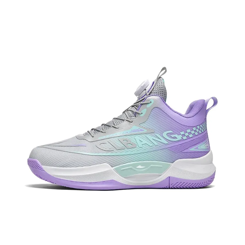 Kuding Basketball Shoes Unisex Low Top Gray Purple/Black Orange Purple/Green Pink/Mismatched White Purple+Black Orange Purple-8