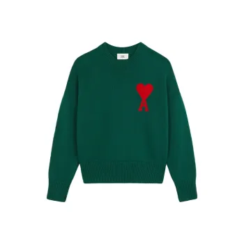 AMIPARIS Big Heart Embroidery Crewneck Sweater