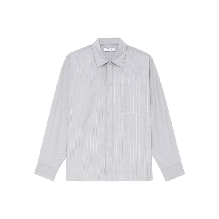THEORY Striped Button-up Shirt-0