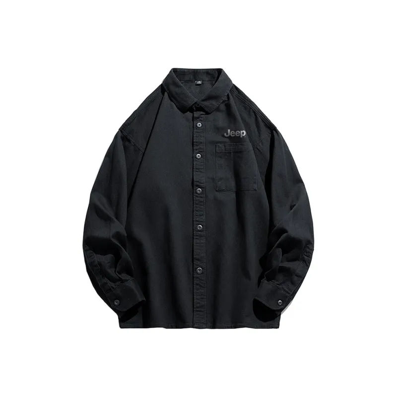 Jeep Polo Collar Long Sleeved Shirt Unisex-0