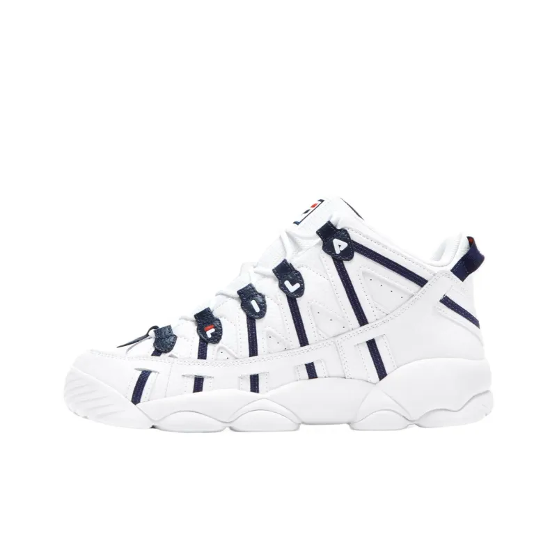 FILA Stackhouse Spaghetti Mid Top Basketball Shoes Men's White-1