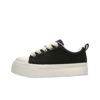 ZONEJOY Anti Slip Wear Resistant Skateboard Shoes Unisex Black