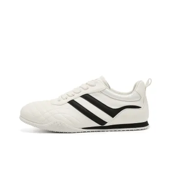 MILLIE'S Abrasion Resistant Low Top Skateboard Shoes Men's White Black