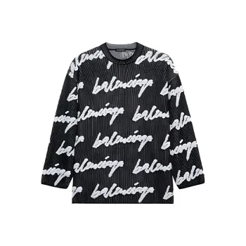 Balenciaga Crewneck 3D Scribble Knit Sweater