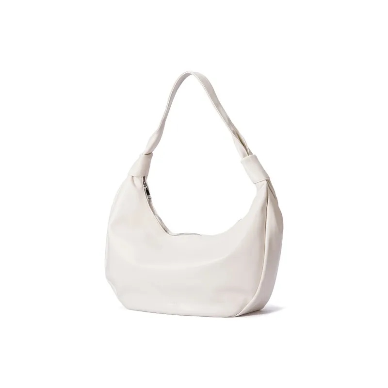 Dubaolu Synthetic Leather Shoulder Bag Large Size Women's Ecru/Gray/Black-1