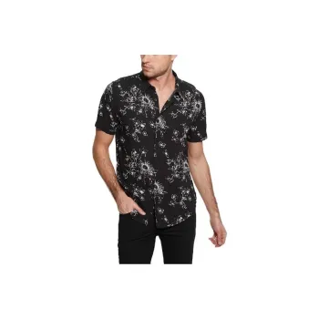 GUESS Eco Rayon Sienna Floral Shirt Shirt Men's Black