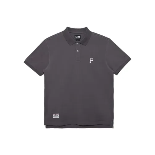 New Era x MLB SS24 Pittsburgh Pirates Polo Shirt Unisex Gray
