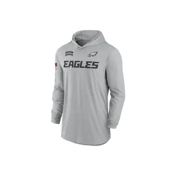 Nike Philadelphia Eagles Salute To Service Edge Mascot Lockup Men's Nike Dri FIT Nfl Long Sleeve Hooded Top