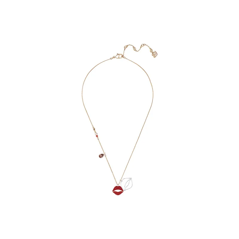 Swarovski Collarbone Chain Necklaces Women's Rose Gold-1