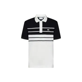 LACOSTE Logo patch Striped Polo Shirt