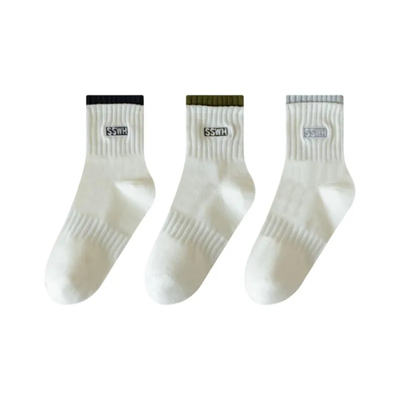 PLANDOO Mid Calf Socks Women's 3 Pack-5