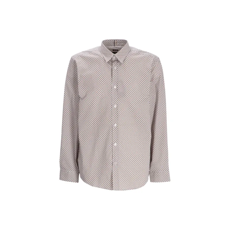 HUGO BOSS Micro print Long sleeve Shirt-0