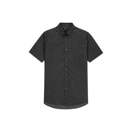 MICHAEL KORS FW23 Lapel Fitted Short Sleeved Shirt Men's