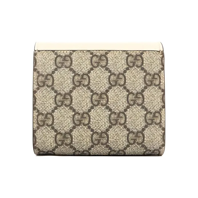 GUCCI Marmont Canvas With Leather Wallet Regular Women's White-1