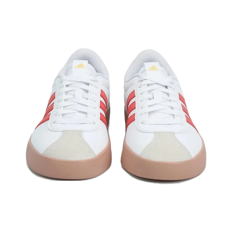 Adidas VL COURT 3.0 Anti Slip Wear Resistant Low Top Skateboard Shoes Women's White Red-2