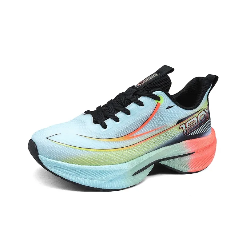 Kuding Running Shoes Men Low Top Lake Green, Moonlight Orange, Lake Blue-2