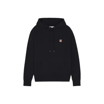 Maison Kitsune Fox Head Patch Drawstring Hoodie