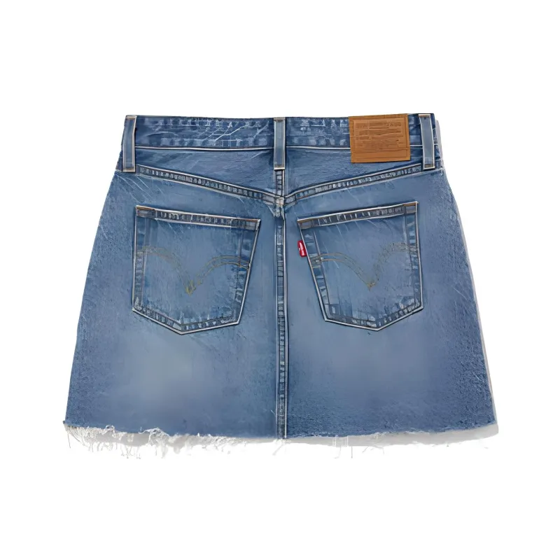 Levi's Denim Short Skirts Women's Blue-1