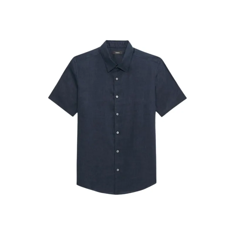 THEORY Shirts Men Navy Blue-0
