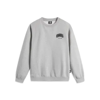 LiNing Sweatshirt Men's H110AB Heather Gray Moon Dial With Mixed Gray