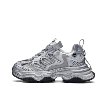Kappa Anti Slip Wear Resistant Low Top Casual Running Shoes Women's Silver Gray