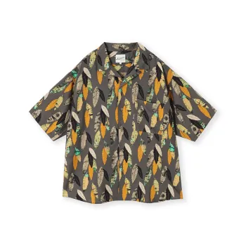 KORAKUBLUE Shirt Unisex Leaf Black