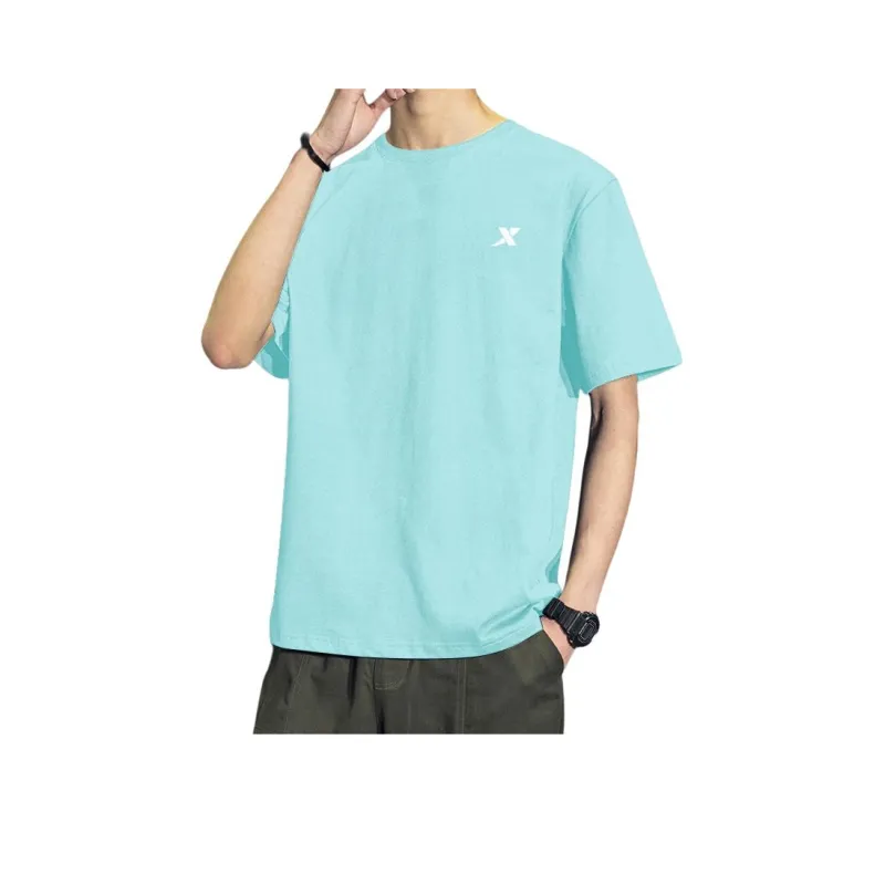 XTEP T Shirts Men Cyan Water-0