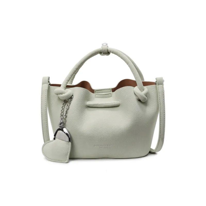 Yalu PU One Shoulder Handbag Regular Women's Black/Ecru/Pink/Green-19