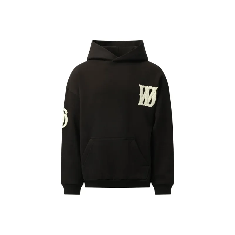 WE11DONE Boucle Letter Logo Hoodie Sweatshirt Men's Black-0