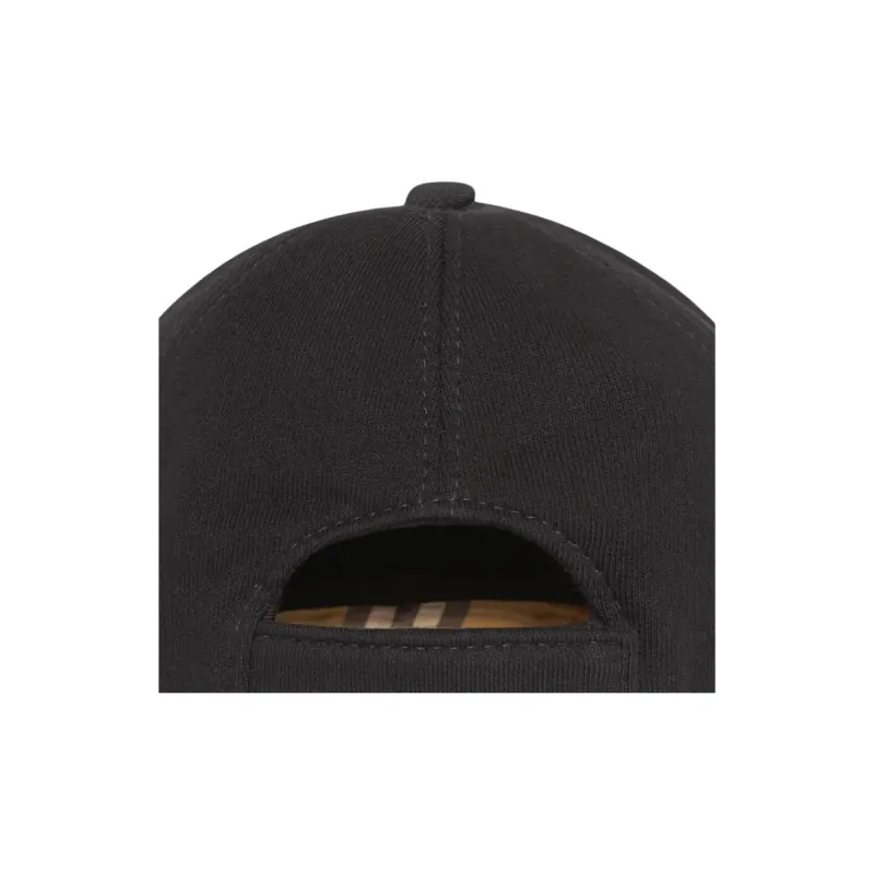Burberry Cotton Baseball Caps Kids' Black-1