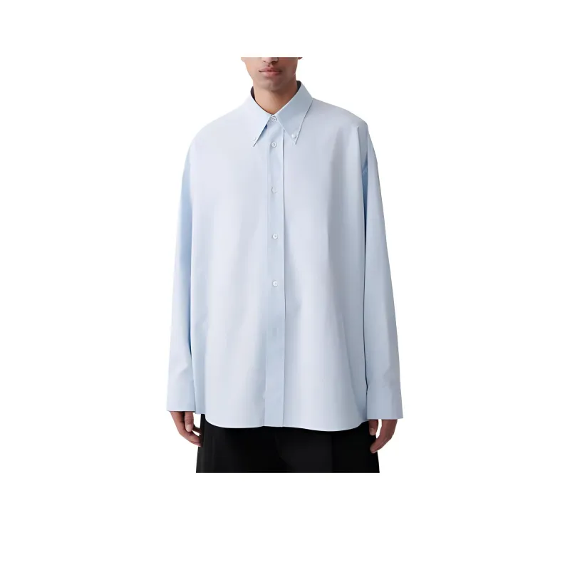 Studio Nicholson Ruskin Buttoned Curved Hem Shirt-0
