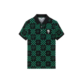 KARL LAGERFELD SS24 Polo Shirt Men's Black