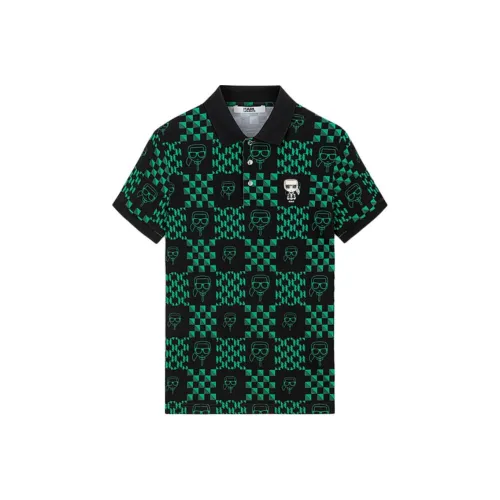 KARL LAGERFELD SS24 Polo Shirt Men's Black