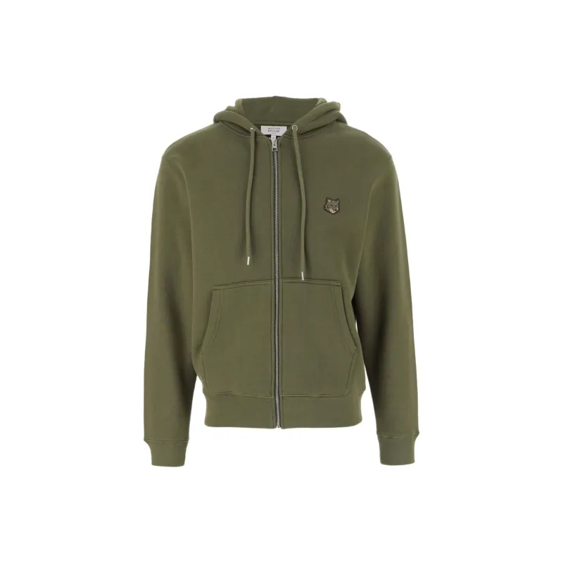 Maison Kitsune Bold Fox Head Patch Zipped Hoodie-0