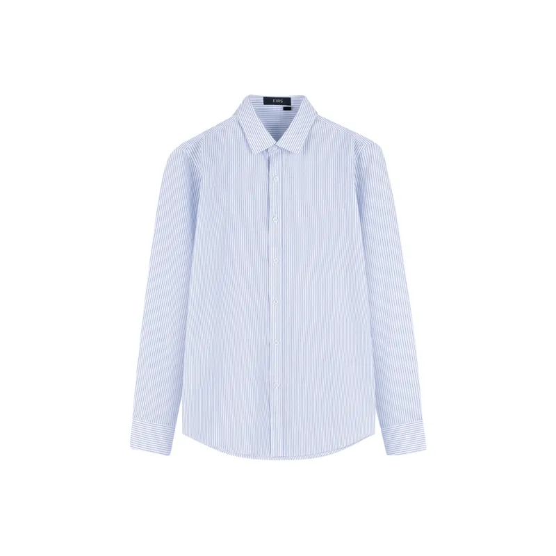 FIRS Shirt Men's White With Blue Stripes-0
