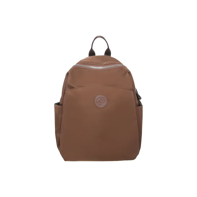 XIANGSU Nylon Backpack Small Size Unisex Coffee/Gray/Black-0