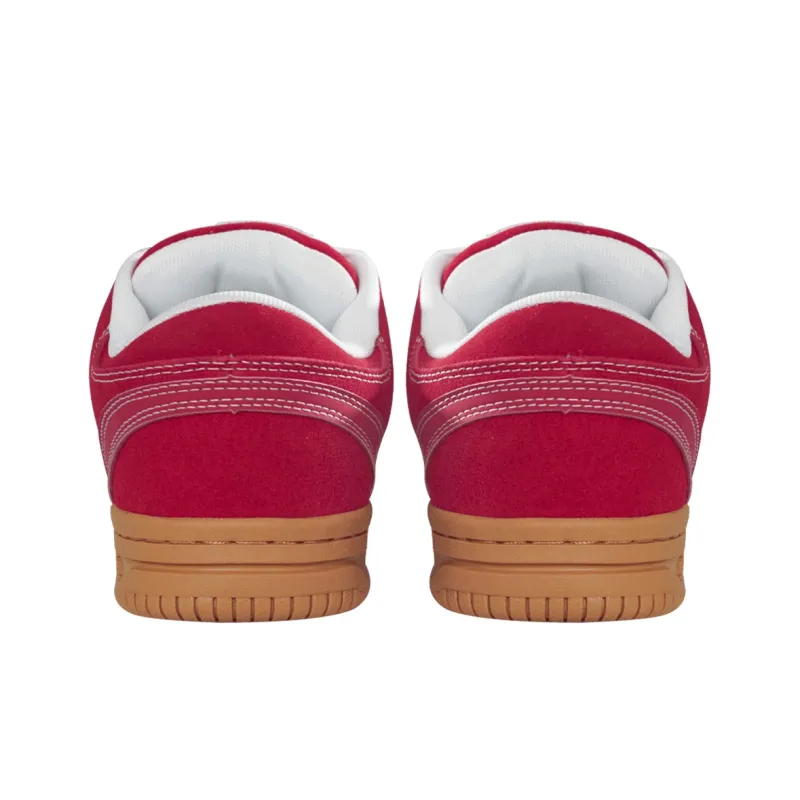 Ollieskate Abrasion Resistant Height Increasing Slip Resistant Low Top Skateboard Shoes Unisex Burgundy-4